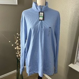 Van Heusen men’s blue quarter zip long sleeve shirt size L